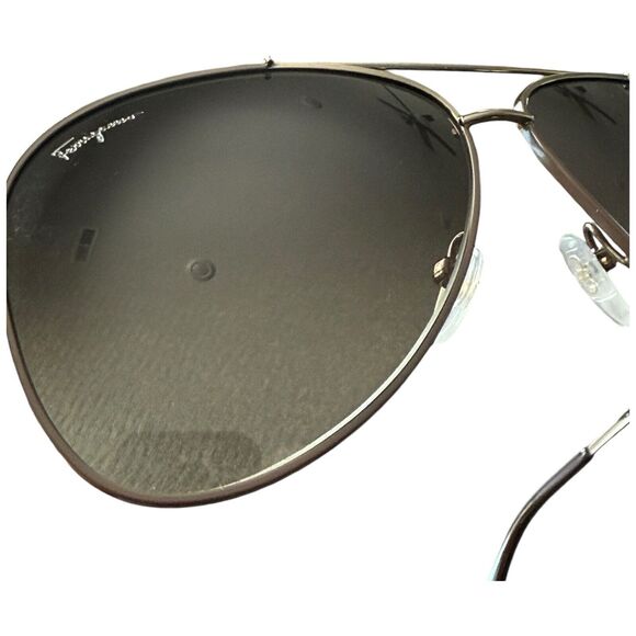 Salvatore Ferragamo 60mm Aviator Sunglasses In Espresso - Picture 10 of 12